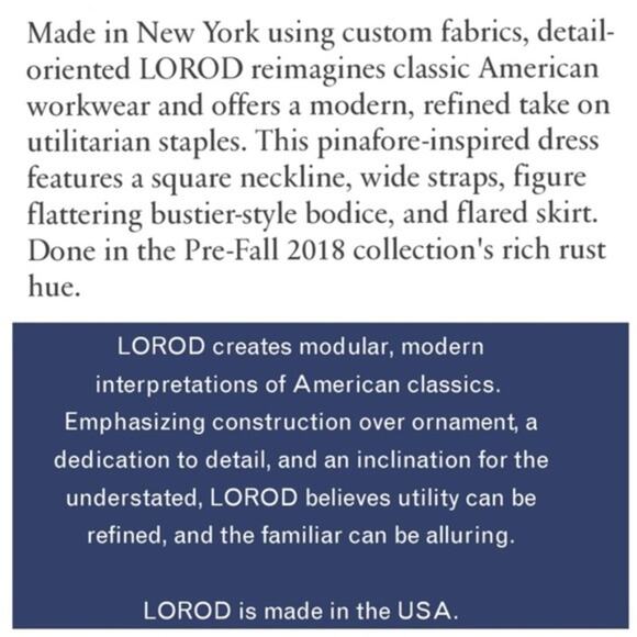 LOROD Pinafore Rust Seamed Flare Wool Silk Dress Square Neck Retro - Picture 3 of 8